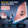 Oududianzi-Coque pour iPhone 17 Compatible avec MagSafe Magnétique, Housse de Arrière Translucide Givrée PC, TPU Silicone Bumper