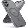 Oududianzi-coque pour iphone 17 compatible avec magsafe magnétique, housse de arrière translucide givrée pc, tpu silicone bumper