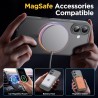 Oududianzi-coque pour iphone 17 compatible avec magsafe magnétique, housse de arrière translucide givrée pc, tpu silicone bumper