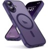 Oududianzi-Coque pour iPhone 17 Compatible avec MagSafe Magnétique, Housse de Arrière Translucide Givrée PC, TPU Silicone Bumper