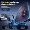Oududianzi-Coque pour iPhone 17 Compatible avec MagSafe Magnétique, Housse de Arrière Translucide Givrée PC, TPU Silicone Bumper