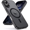 Oududianzi-Coque pour iPhone 17 Compatible avec MagSafe Magnétique, Housse de Arrière Translucide Givrée PC, TPU Silicone Bumper