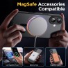 Oududianzi-Coque pour iPhone 17 Compatible avec MagSafe Magnétique, Housse de Arrière Translucide Givrée PC, TPU Silicone Bumper