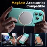 Oududianzi-Coque pour iPhone 17 Pro Compatible avec MagSafe Magnétique, Housse de Arrière Translucide Givrée PC, TPU Silicone Bu