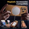 Oududianzi-coque pour iphone 17 pro compatible avec magsafe magnétique, housse de arrière translucide givrée pc, tpu silicone bu
