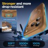 Oududianzi-coque pour iphone 17 pro compatible avec magsafe magnétique, housse de arrière translucide givrée pc, tpu silicone bu