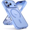 Oududianzi-Coque pour iPhone 17 Pro Compatible avec MagSafe Magnétique, Housse de Arrière Translucide Givrée PC, TPU Silicone Bu