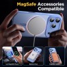 Oududianzi-Coque pour iPhone 17 Pro Compatible avec MagSafe Magnétique, Housse de Arrière Translucide Givrée PC, TPU Silicone Bu