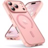 Oududianzi-Coque pour iPhone 17 Pro Compatible avec MagSafe Magnétique, Housse de Arrière Translucide Givrée PC, TPU Silicone Bu