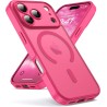 Oududianzi-Coque pour iPhone 17 Pro Compatible avec MagSafe Magnétique, Housse de Arrière Translucide Givrée PC, TPU Silicone Bu