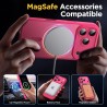 Oududianzi-Coque pour iPhone 17 Pro Compatible avec MagSafe Magnétique, Housse de Arrière Translucide Givrée PC, TPU Silicone Bu