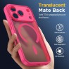 Oududianzi-Coque pour iPhone 17 Pro Compatible avec MagSafe Magnétique, Housse de Arrière Translucide Givrée PC, TPU Silicone Bu