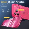Oududianzi-Coque pour iPhone 17 Pro Compatible avec MagSafe Magnétique, Housse de Arrière Translucide Givrée PC, TPU Silicone Bu