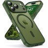 Oududianzi-coque pour iphone 17 pro compatible avec magsafe magnétique, housse de arrière translucide givrée pc, tpu silicone bu