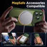 Oududianzi-coque pour iphone 17 pro compatible avec magsafe magnétique, housse de arrière translucide givrée pc, tpu silicone bu