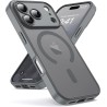 Oududianzi-coque pour iphone 17 pro compatible avec magsafe magnétique, housse de arrière translucide givrée pc, tpu silicone bu