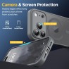 Oududianzi-coque pour iphone 17 pro compatible avec magsafe magnétique, housse de arrière translucide givrée pc, tpu silicone bu