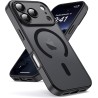 Oududianzi-Coque pour iPhone 17 Pro Compatible avec MagSafe Magnétique, Housse de Arrière Translucide Givrée PC, TPU Silicone Bu