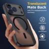 Oududianzi-Coque pour iPhone 17 Pro Compatible avec MagSafe Magnétique, Housse de Arrière Translucide Givrée PC, TPU Silicone Bu