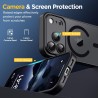 Oududianzi-Coque pour iPhone 17 Pro Compatible avec MagSafe Magnétique, Housse de Arrière Translucide Givrée PC, TPU Silicone Bu