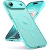 Oududianzi-Coque pour iPhone Air Compatible avec MagSafe Magnétique, Housse de Arrière Translucide Givrée PC, TPU Silicone Bumpe