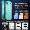 Oududianzi-Coque pour iPhone Air Compatible avec MagSafe Magnétique, Housse de Arrière Translucide Givrée PC, TPU Silicone Bumpe