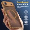 Oududianzi-coque pour iphone air compatible avec magsafe magnétique, housse de arrière translucide givrée pc, tpu silicone bumpe