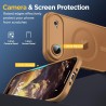 Oududianzi-coque pour iphone air compatible avec magsafe magnétique, housse de arrière translucide givrée pc, tpu silicone bumpe