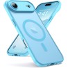 Oududianzi-coque pour iphone air compatible avec magsafe magnétique, housse de arrière translucide givrée pc, tpu silicone bumpe
