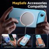 Oududianzi-coque pour iphone air compatible avec magsafe magnétique, housse de arrière translucide givrée pc, tpu silicone bumpe