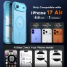 Oududianzi-coque pour iphone air compatible avec magsafe magnétique, housse de arrière translucide givrée pc, tpu silicone bumpe