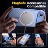 Oududianzi-Coque pour iPhone Air Compatible avec MagSafe Magnétique, Housse de Arrière Translucide Givrée PC, TPU Silicone Bumpe