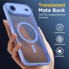 Oududianzi-Coque pour iPhone Air Compatible avec MagSafe Magnétique, Housse de Arrière Translucide Givrée PC, TPU Silicone Bumpe