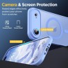 Oududianzi-Coque pour iPhone Air Compatible avec MagSafe Magnétique, Housse de Arrière Translucide Givrée PC, TPU Silicone Bumpe