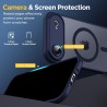 Oududianzi-coque pour iphone air compatible avec magsafe magnétique, housse de arrière translucide givrée pc, tpu silicone bumpe