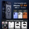 Oududianzi-coque pour iphone air compatible avec magsafe magnétique, housse de arrière translucide givrée pc, tpu silicone bumpe