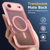Oududianzi-Coque pour iPhone Air Compatible avec MagSafe Magnétique, Housse de Arrière Translucide Givrée PC, TPU Silicone Bumpe