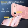 Oududianzi-Coque pour iPhone Air Compatible avec MagSafe Magnétique, Housse de Arrière Translucide Givrée PC, TPU Silicone Bumpe