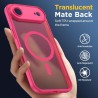 Oududianzi-Coque pour iPhone Air Compatible avec MagSafe Magnétique, Housse de Arrière Translucide Givrée PC, TPU Silicone Bumpe