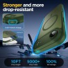 Oududianzi-coque pour iphone air compatible avec magsafe magnétique, housse de arrière translucide givrée pc, tpu silicone bumpe