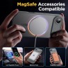 Oududianzi-coque pour iphone air compatible avec magsafe magnétique, housse de arrière translucide givrée pc, tpu silicone bumpe