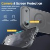 Oududianzi-coque pour iphone air compatible avec magsafe magnétique, housse de arrière translucide givrée pc, tpu silicone bumpe