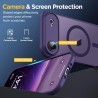 Oududianzi-Coque pour iPhone Air Compatible avec MagSafe Magnétique, Housse de Arrière Translucide Givrée PC, TPU Silicone Bumpe