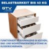 GTV - Système de Tiroirs Axis Pro, Ensemble de Tiroirs, Extraction Totale, Amortissement Intégré, Charge 40 kg, Tiroir Coulissan