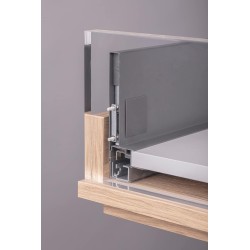 GTV - Système de Tiroirs Axis Pro, Ensemble de Tiroirs, Extraction Totale, Amortissement Intégré, Charge 40 kg, Tiroir Coulissan