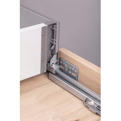 GTV - Système de Tiroirs Axis Pro, Ensemble de Tiroirs, Extraction Totale, Amortissement Intégré, Charge 40 kg, Tiroir Coulissan
