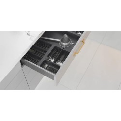 GTV - Système de Tiroirs Axis Pro, Ensemble de Tiroirs, Extraction Totale, Amortissement Intégré, Charge 40 kg, Tiroir Coulissan