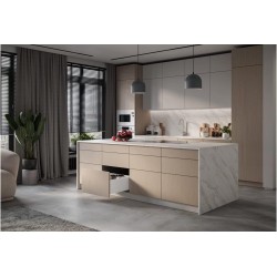 GTV - Système de Tiroirs Axis Pro, Ensemble de Tiroirs, Extraction Totale, Amortissement Intégré, Charge 40 kg, Tiroir Coulissan