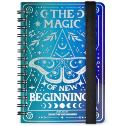Legami - Agenda hebdomadaire Spiralata Small 2026, Moth, Special Edition, 12 mois petit, fermeture avec élastique, journal de ja