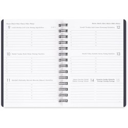 Legami - Agenda hebdomadaire Spiralata Small 2026, Moth, Special Edition, 12 mois petit, fermeture avec élastique, journal de ja